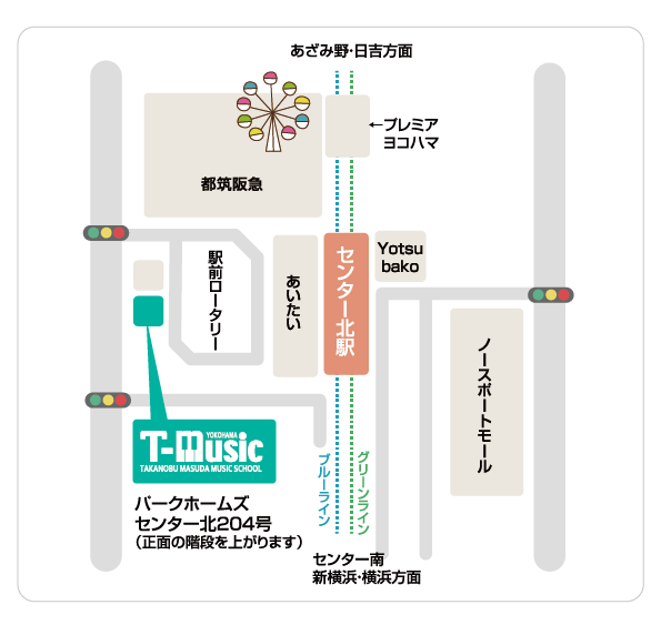 T-Music Yokohama 周辺の詳細マップ